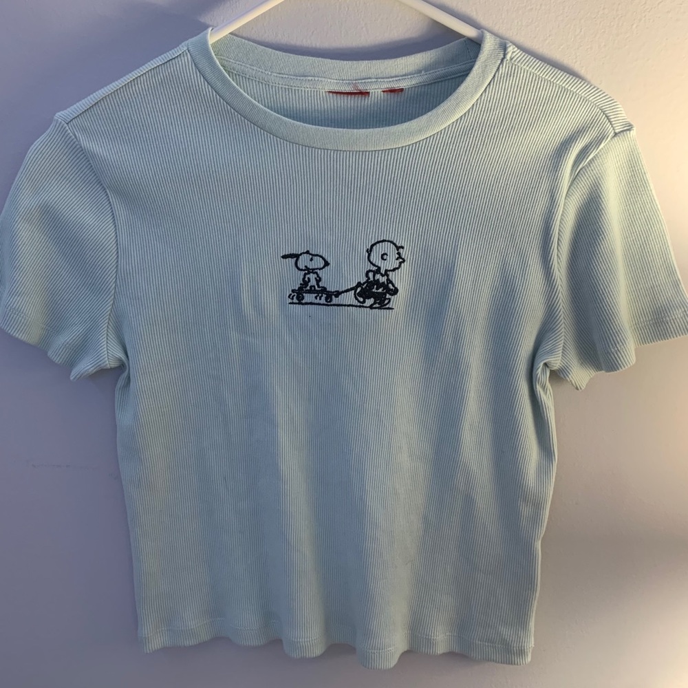Mint green cropped Tee